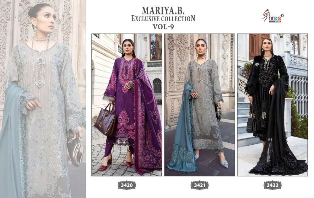SHREE FABs MARIA B EXCLUSIVE vol 9 Chiffon Dupatta