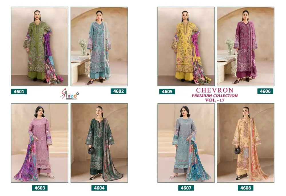 SHREE FABS CHEVRON PREMIUM COLLECTION VOL 17 CHIFFON DUPATTA