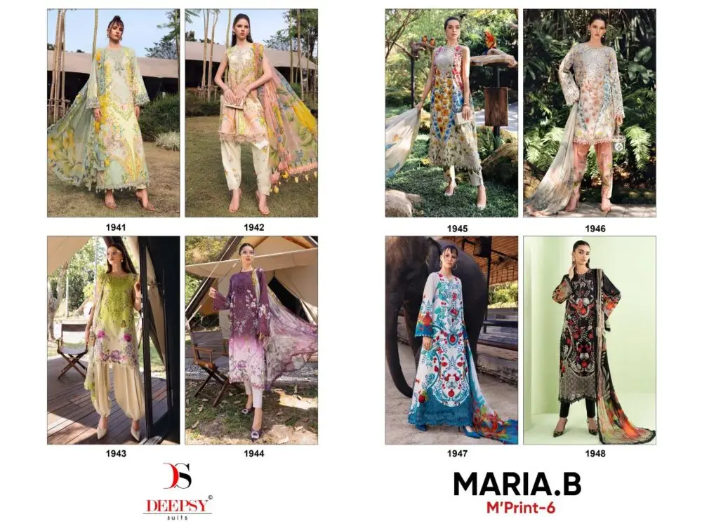 DEEPSY SUITS MARIA B MPRINT 6 CHIFFON DUPATTA