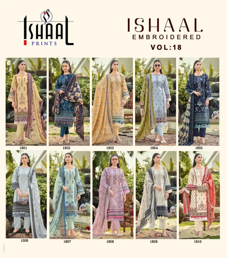 ISHAAL EMBROIDERED VOL 18