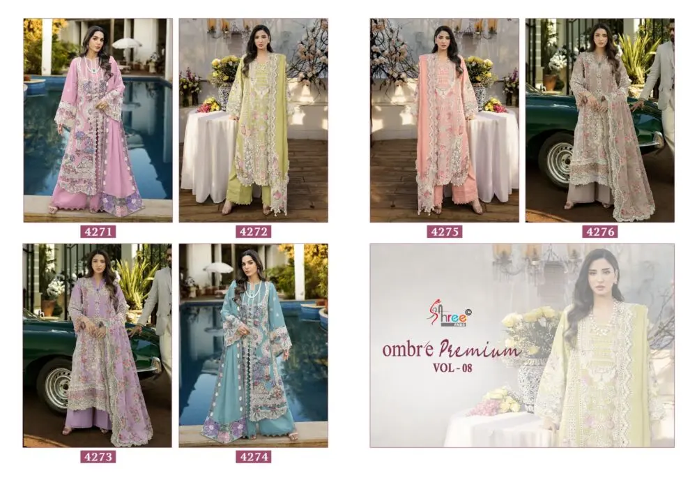 SHREE FABS OMBRE PREMIUM VOL 8 COTTON DUPATTA