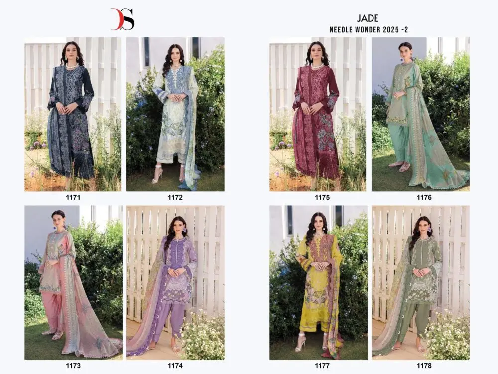 DEEPSY SUITS JADE NIDDLE  WONDER 25 2 COTTON DUPATTA WITH OPEN IMAGES