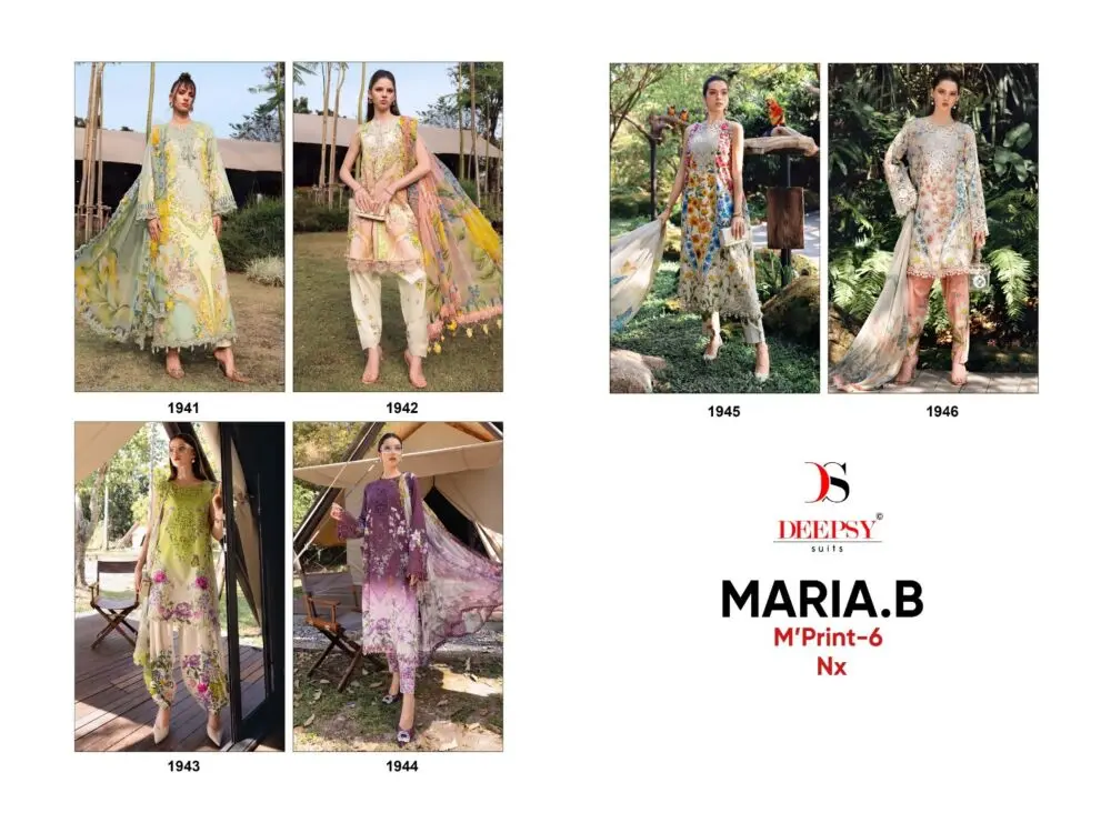 DEEPSY SUITS MARIA B MPRINT VOL 6 NX CHIFFON DUPATTA WITH OPEN IMAGES