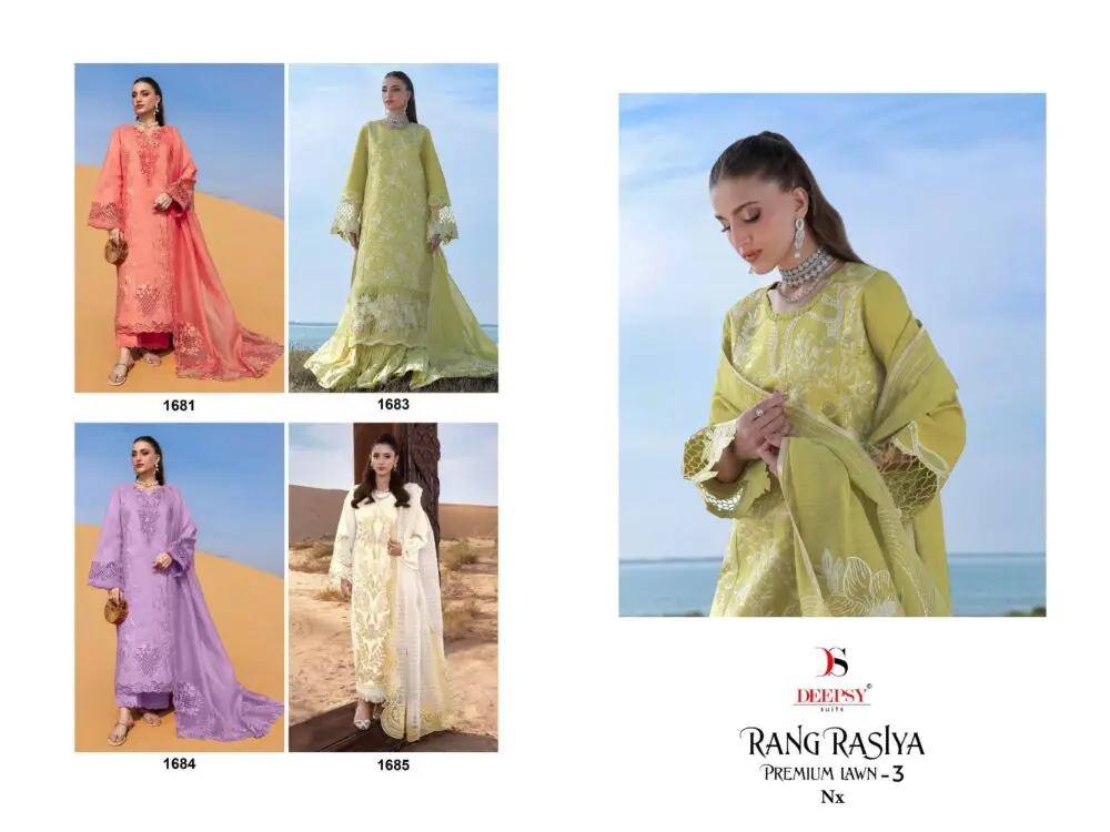 DEEPSY SUITS RANGRASIYA LAWN 3 NX