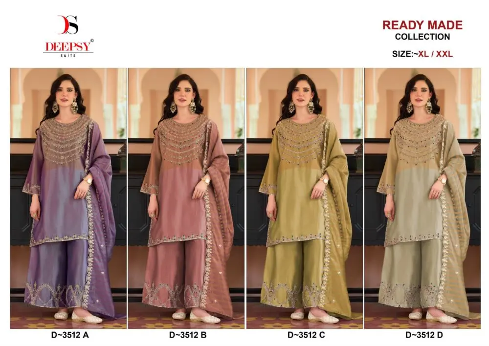 DEEPSY SUITS READYMADE COLLECTION DNO 3512 ABCD