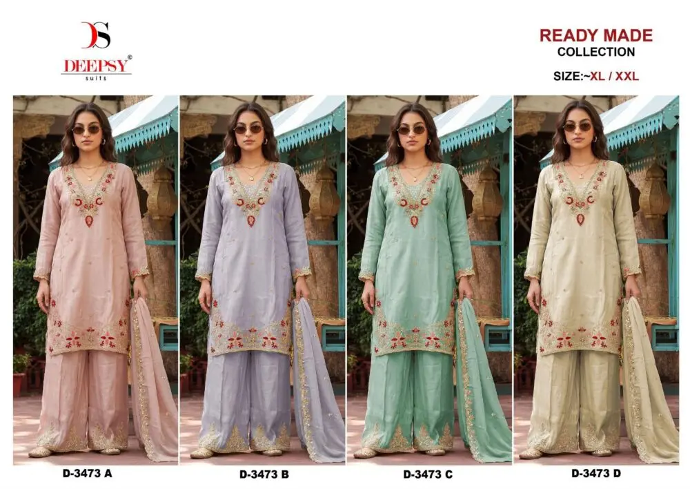 DEEPSY SUITS READYMADE COLLECTION DNO 3473 ABCD