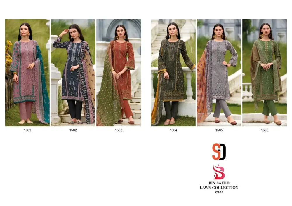 Shraddha Designer BIN SAEED VOL 15 with open images