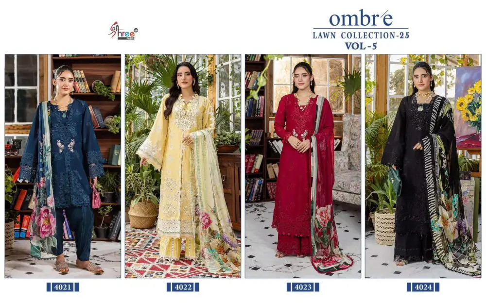 shree fabs OMBRE LAWN COLLECTION 2025 VOL 5 cotton dupatta