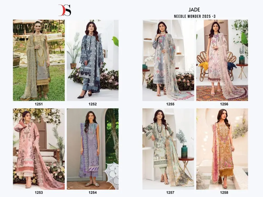 DEEPSY SUITS JADE NEEDLE WONDER 25 3 CHIFFON DUPATTA WITH OPEN IMAGES