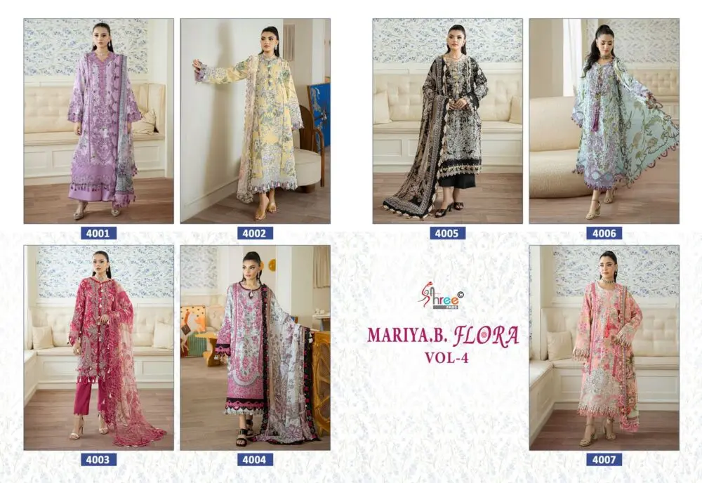 SHREE FABS MARIA B FLORA 4 CHIFFON DUPATTA