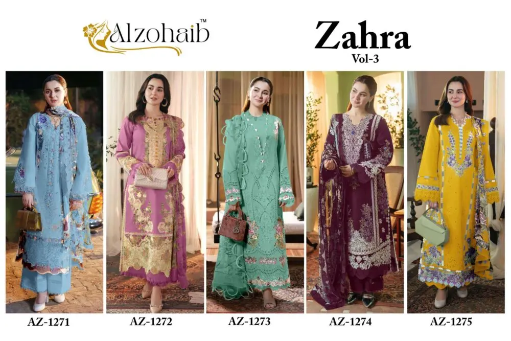 ALZOHAIB ZAHRA VOL 3 COTTON DUPATTA WITH OPEN IMAGES
