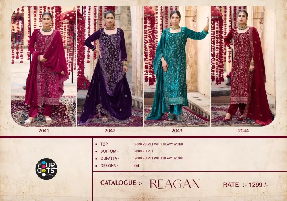 FOUR DOTS REAGAN VELVET