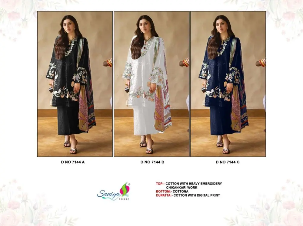 SANIYA TRENDZ D NO 7144 ABC WITH OPEN IMAGES