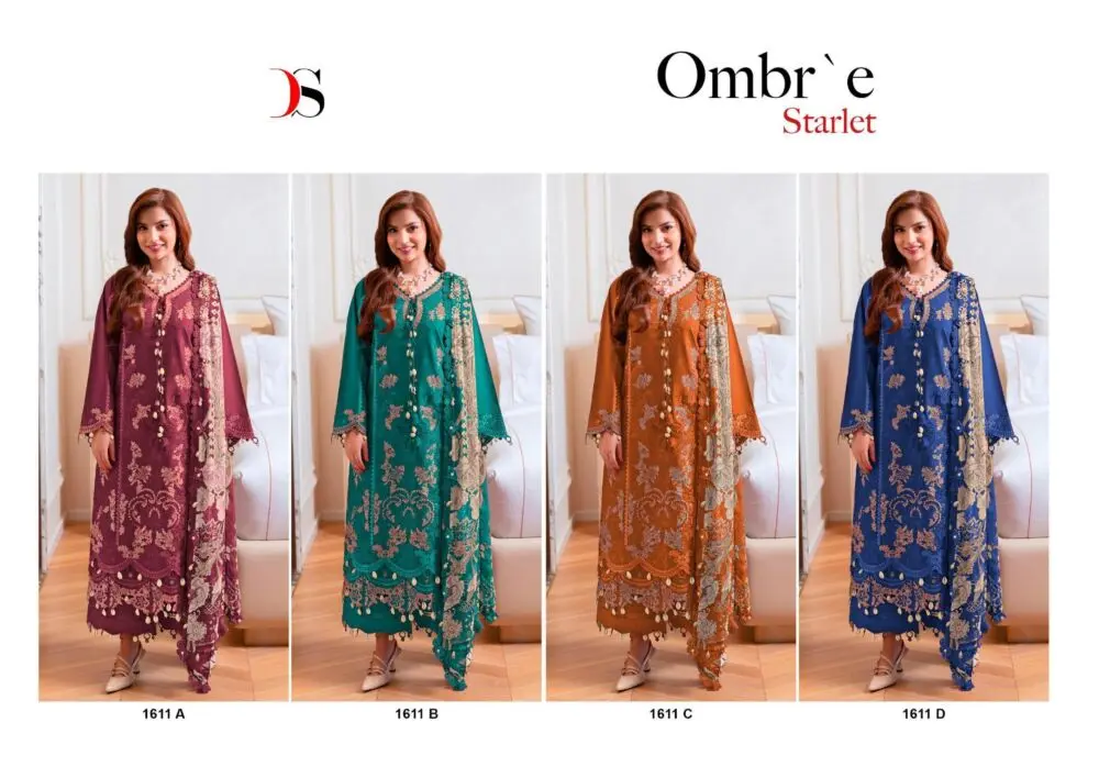 DEEPSY SUITS OMBRE STARLET DNO 1611 COTTON DUPATTA