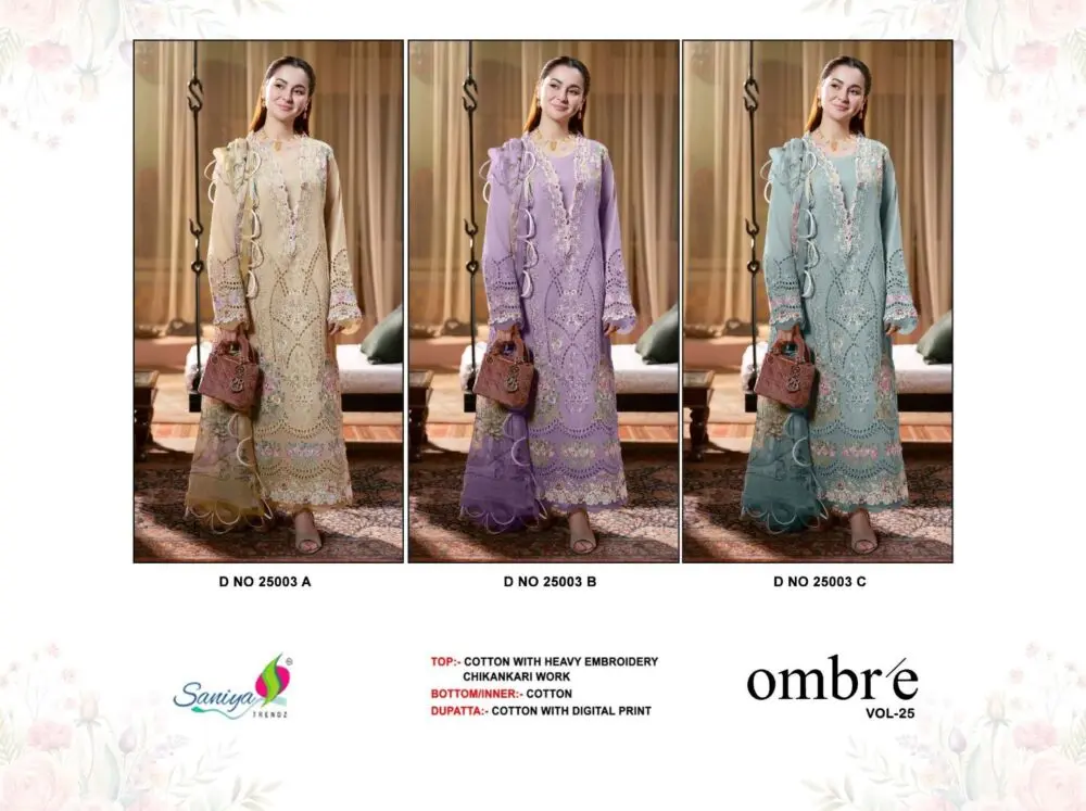 SANIYA TRENDZ OMBRE VOL 25 NX WITH OPEN IMAGES