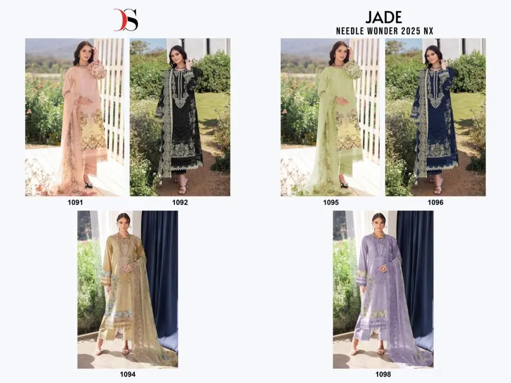 DEEPSY SUITS JADE NIDDLE  WONDER 25Nx CHIFFON DUPATTA