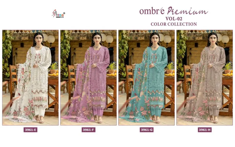 SHREE FABS OMBRE PREMIUM VOL 2 COLOR COLLECTION 3961