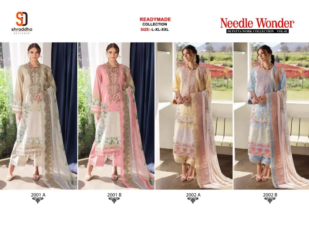SHRADDHA DESIGNER NEEDLE WONDER VOL 2 READYMADE with open images