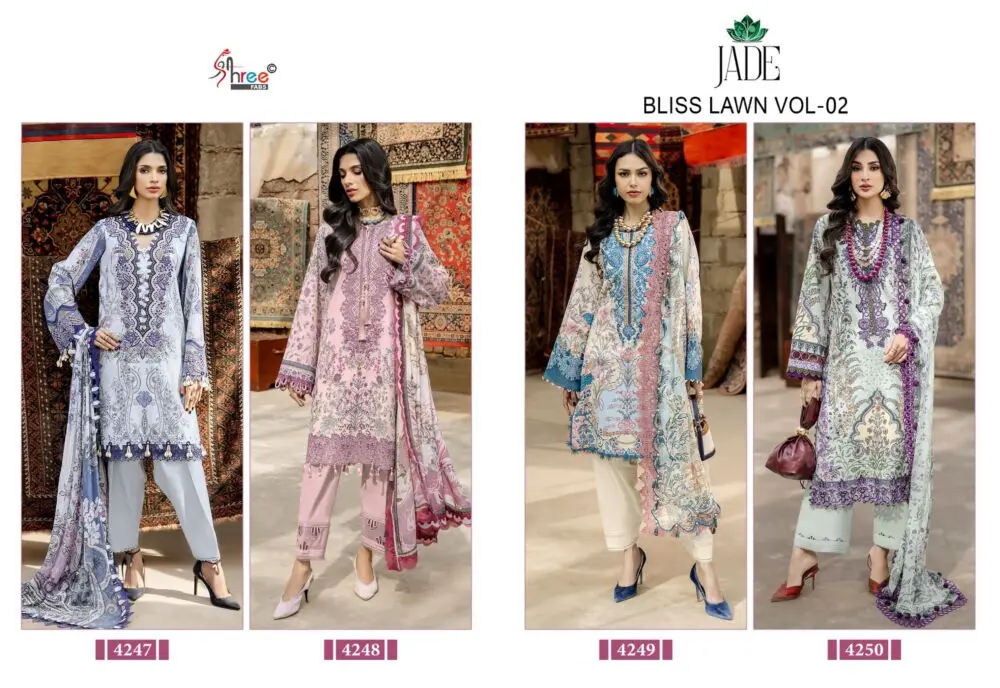SHREE FABS JADE BLISS LAWN VOL 2 CHIFFON DUPATTA