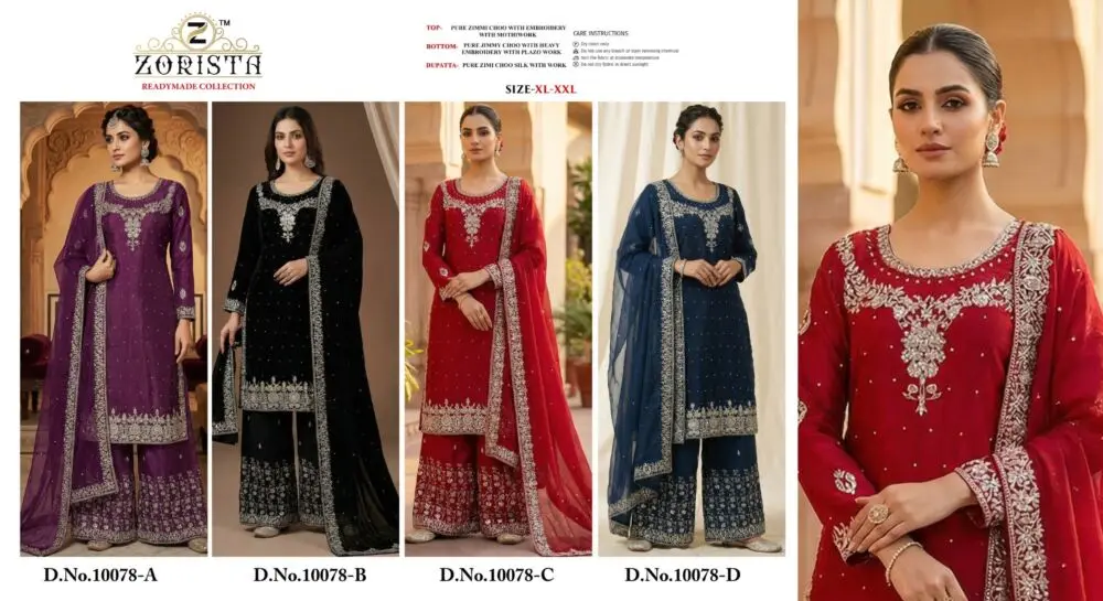 ZORISTA READYMADE COLLECTION D NO 10078 ABCD