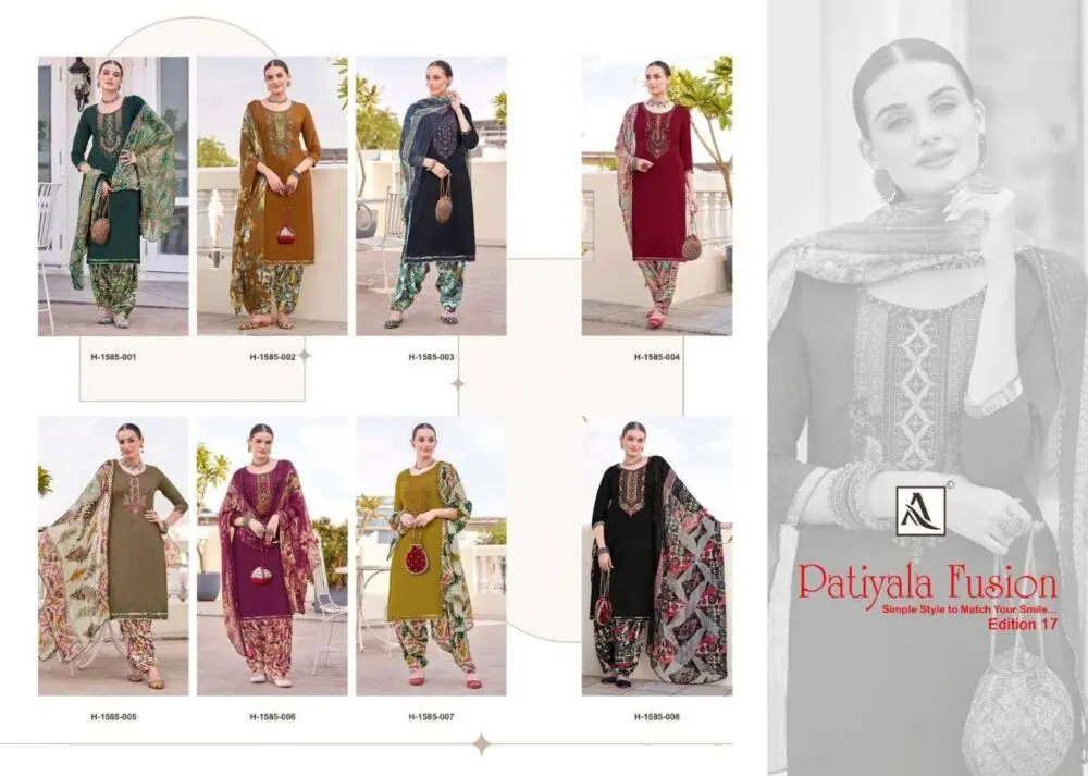 ALOK SUITS PATIYALA FUSION 17
