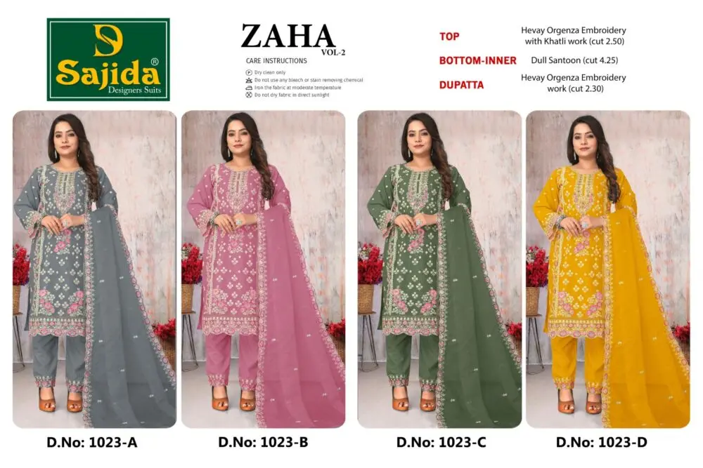 SAJIDA ZAHA VOL 2 DNO 1023 ABCD WITH OPEN IMAGES