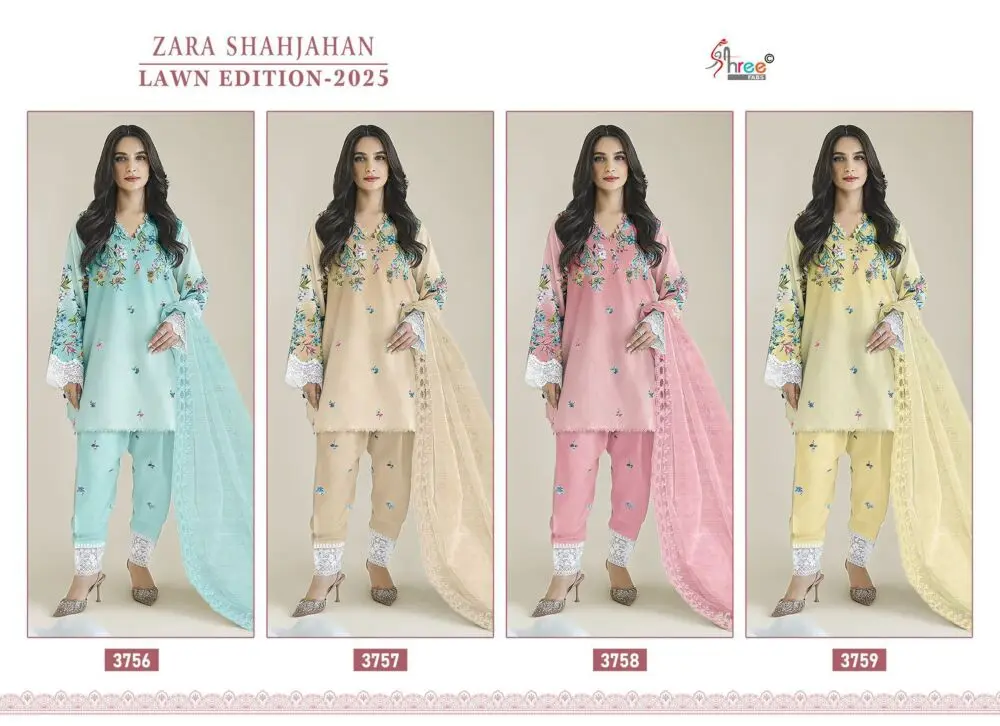 Shree fabs ZARA SHAHJAHAN LAWN EDITION 25