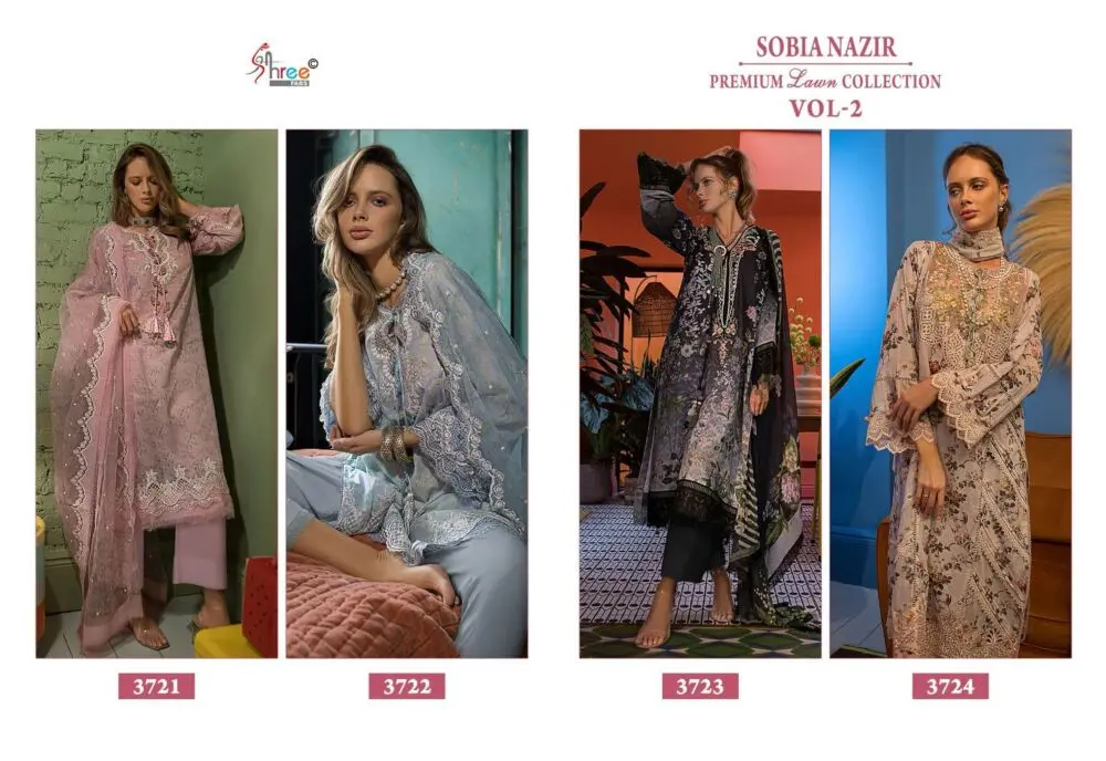 Shree fabs Sobia Nazir lawn collection vol 2 cotton dupatta