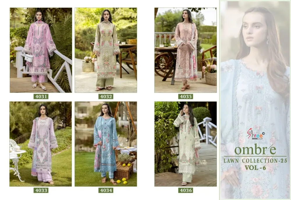 shree fabs OMBRE LAWN COLLECTION 2025 VOL 6 cotton dupatta