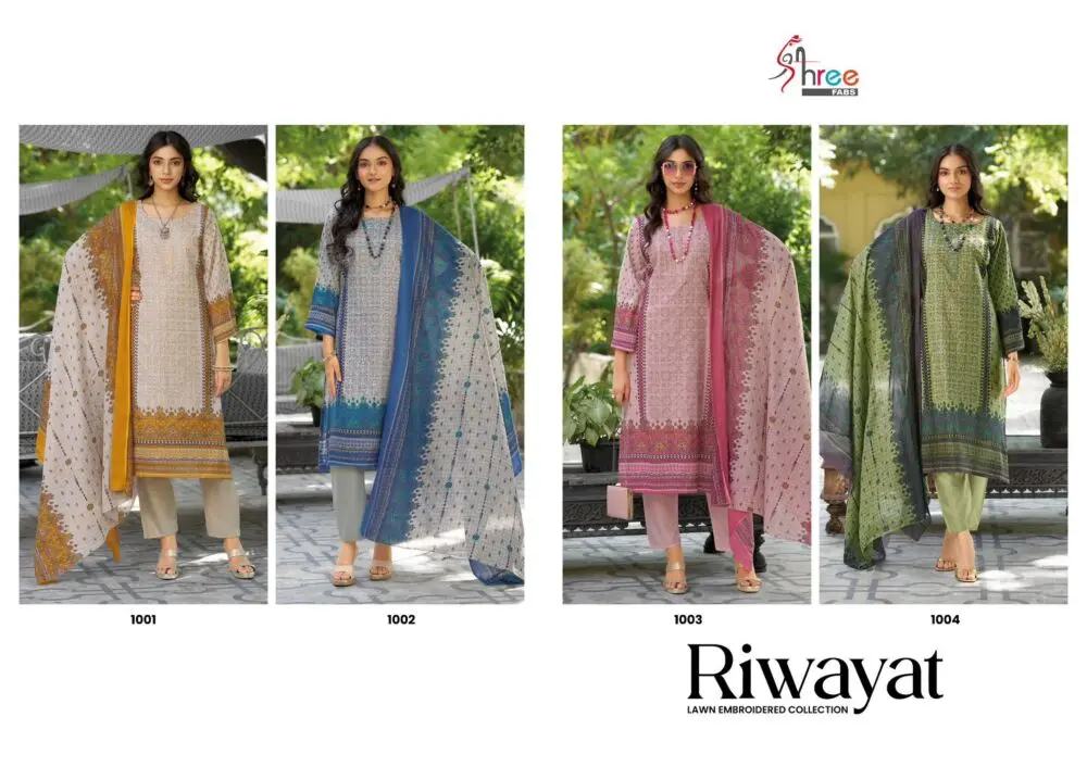 SHREE FABS RIWAYAT LAWN EMBROIDERED COLLECTION 2025