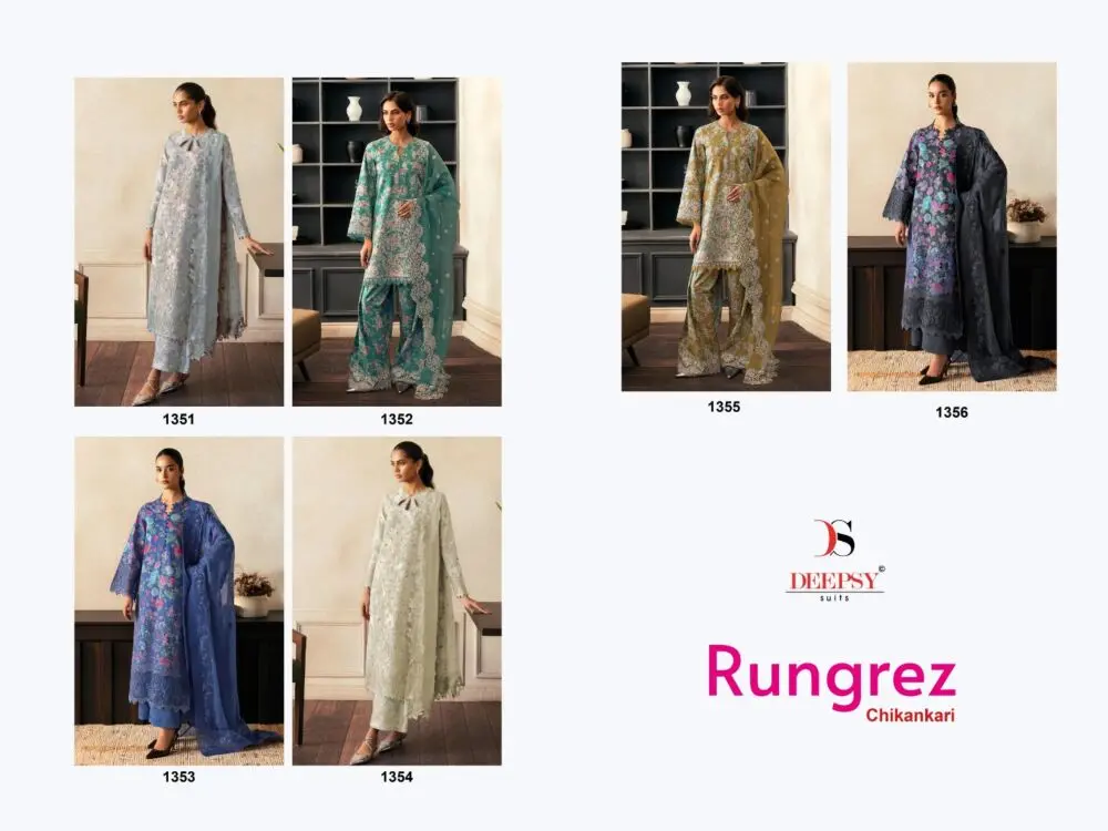 DEEPSY SUITS RUNGREZ CHIKANKARI 25