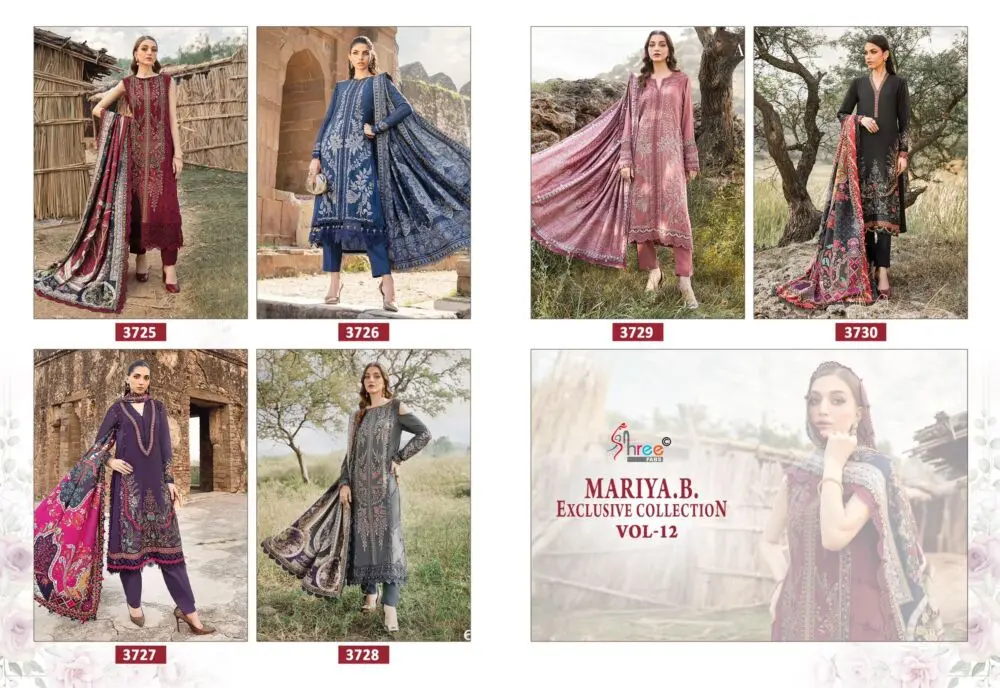 Shree fabs MARIA B EXCLUSIVE COLLECTION VOL 12 Cotton Dupatta
