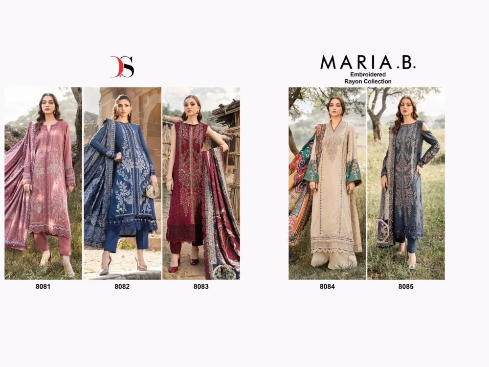 DEEPSY SUITS maria b Embroidered rayon collection chiffon dupatta with open images