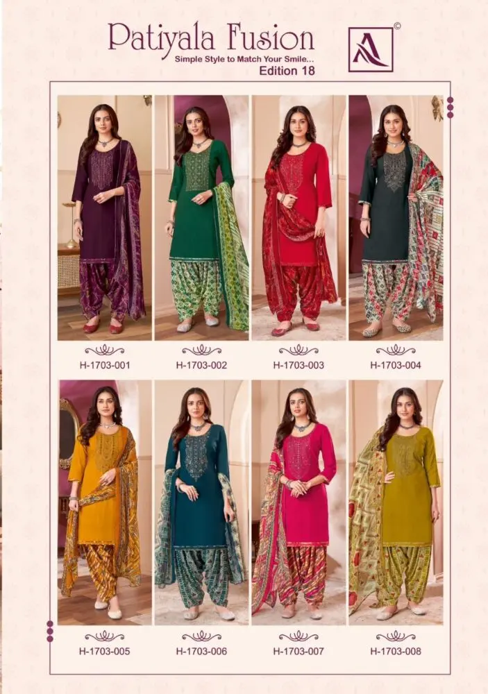 Alok Suits PATIYALA FUSION 18