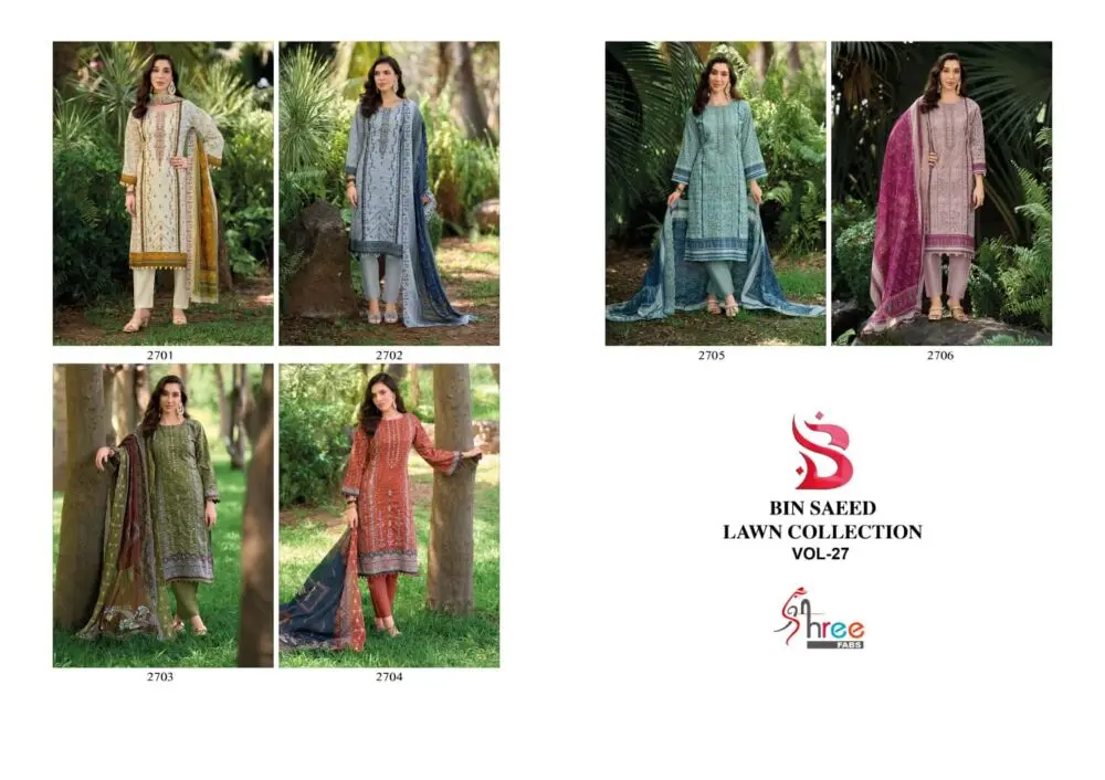 Shree fabs BIN SAEED LAWN COLLECTION VOL 27