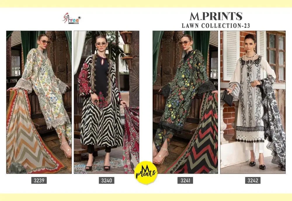 SHREE FABS M PRINT LAWN COLLECTION 23 Chiffon Dupatta