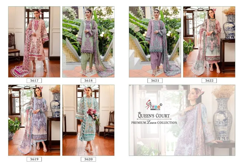 SHREE FABS QUEENS COURT PREMIUM LAWN COLLECTION Cotton Dupatta