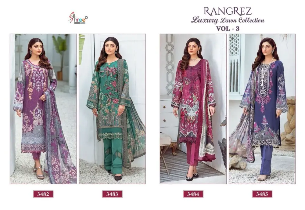 SHREE FABS RANGREZ LUXURY LAWN COLLECTION VOL 3 Chiffon Dupatta