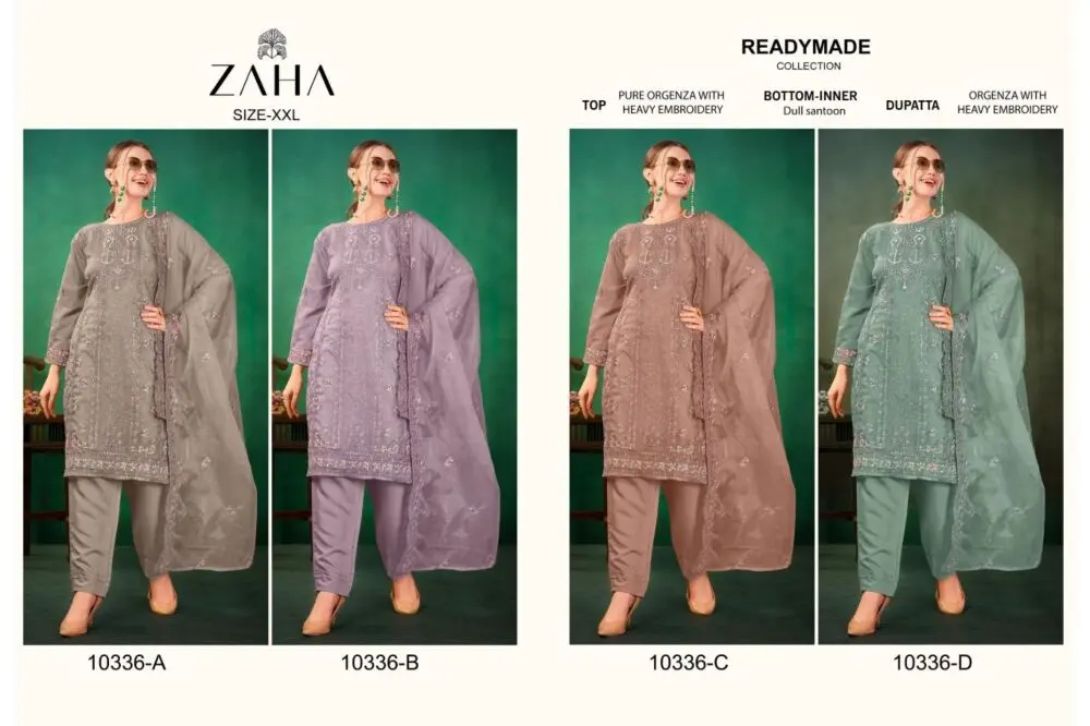 ZAHA Pakistani Readymade Suits 10336 ABCD