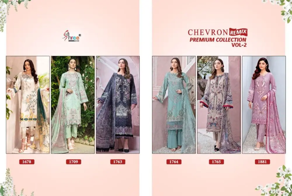 Shree Fabs Chevron Remix Premium Collection Vol 2 Chiffon Dupatta