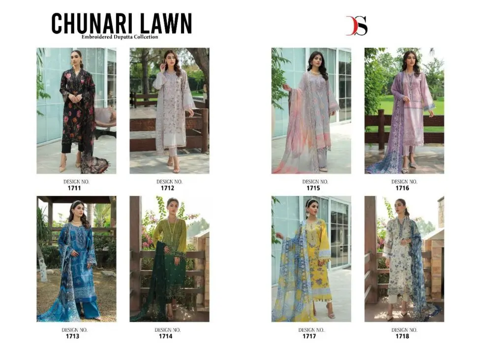 Deepsy Chunari Lawn Embroidered Chiffon Dupatta with Open Images