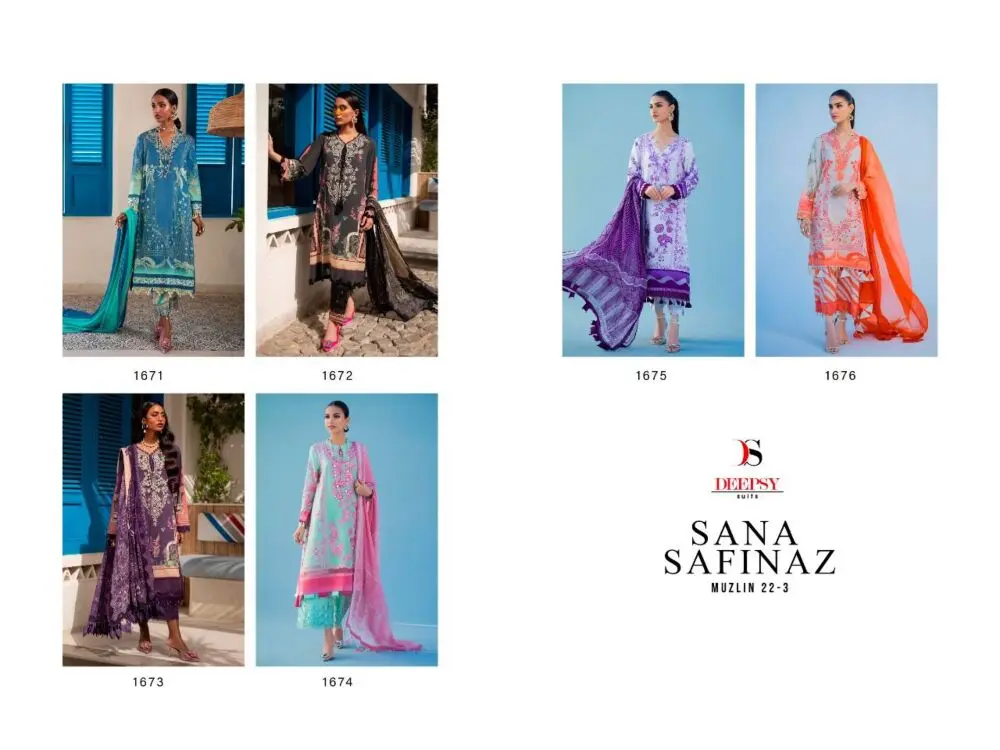 Deepsy Sana Safinaz Muslin 22 Vol 3 Chiffon Dupatta