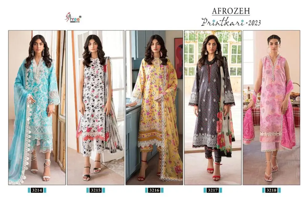 SHREE FABS AFROZEH PRINTKARI 2023 Cotton DUPATTA with open images