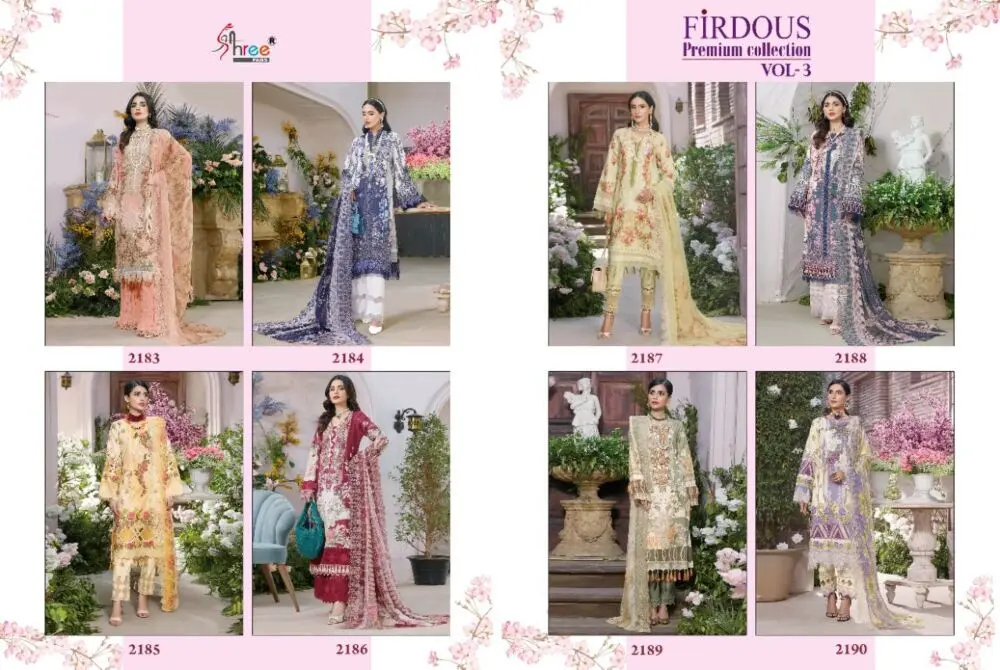 Shree Fabs Firdous Premium Collection Vol 3 Chiffon Dupatta