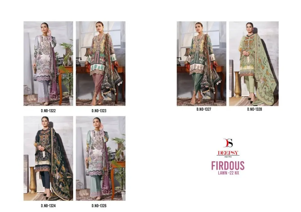 Deepsy Firdous Lawn 22 NX Chiffon Dupatta