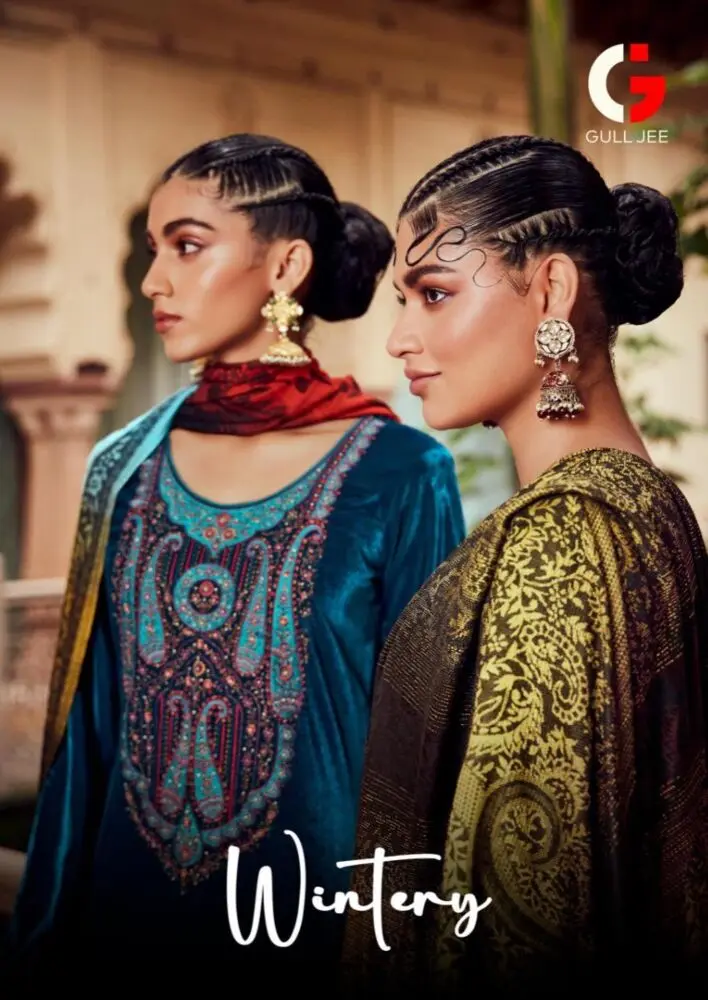 Gull Jee Wintery Pashmina with Open images