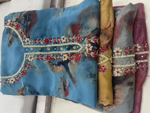 French Crepe Hand work