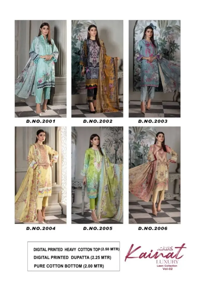 Kainat Luxury Lawn Collection Vol 2