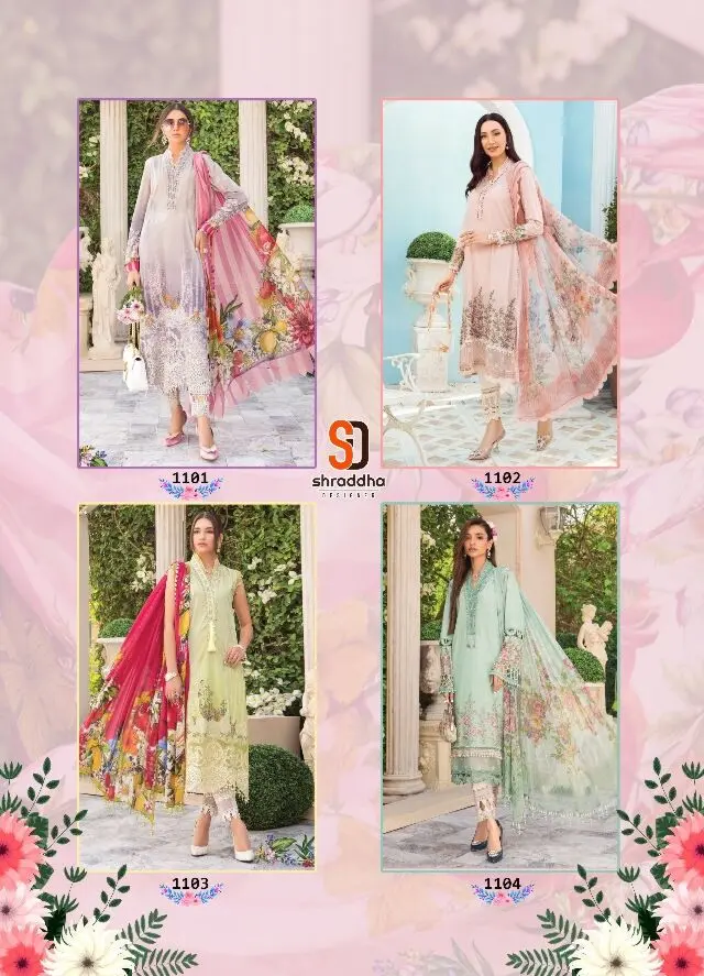 Shraddha M Print Vol 11 Chiffon Dupatta with Open Image