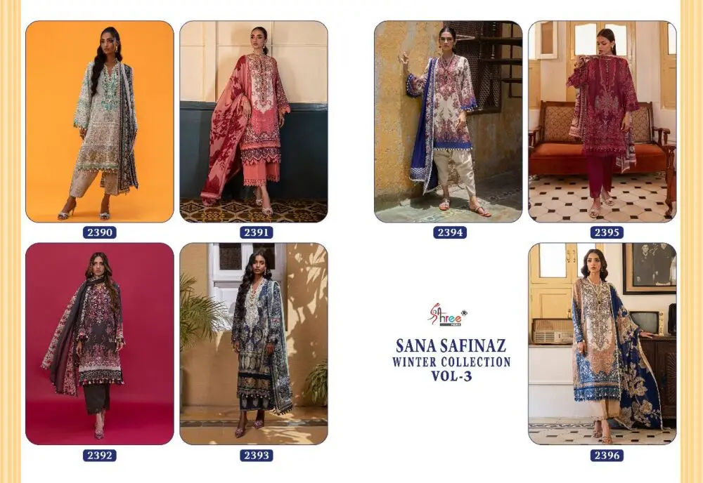 Shree Fabs Sana Safinaz Winter Collection Vol 3